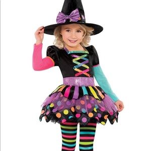 Miss Match Witch Costume Girls  Medium 8 - 10 New